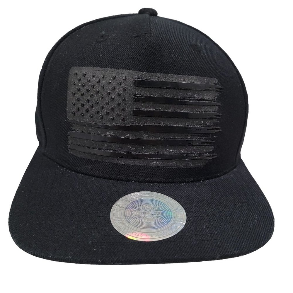 Mens Flipper USA Flag Flat Brim Bill, Premier Limited Edition Snap Back Cap, S/M